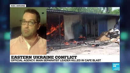 Main separatist leader killed in Ukraine cafe blast