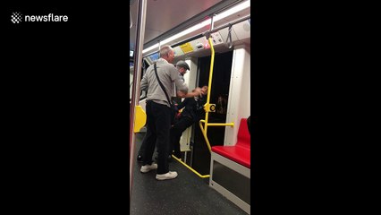 Viral video shows 2 men throwing young man off San Francisco’s Muni train