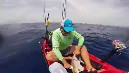 THIS KAYAKER FEEDS A SHARK