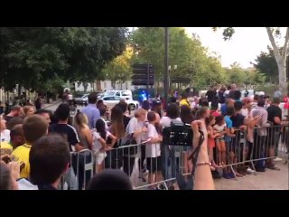 Arrivée du Paris S. G. à l'hôtel Atria 31 08 2018