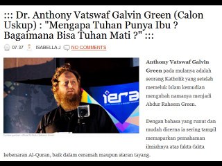 [165] Dr. ANTHONY (MUALAF CALON USKUP) : "YESUS 100 % TUHAN 100 % MANUSIA ? MASUK AKALKAH ?"