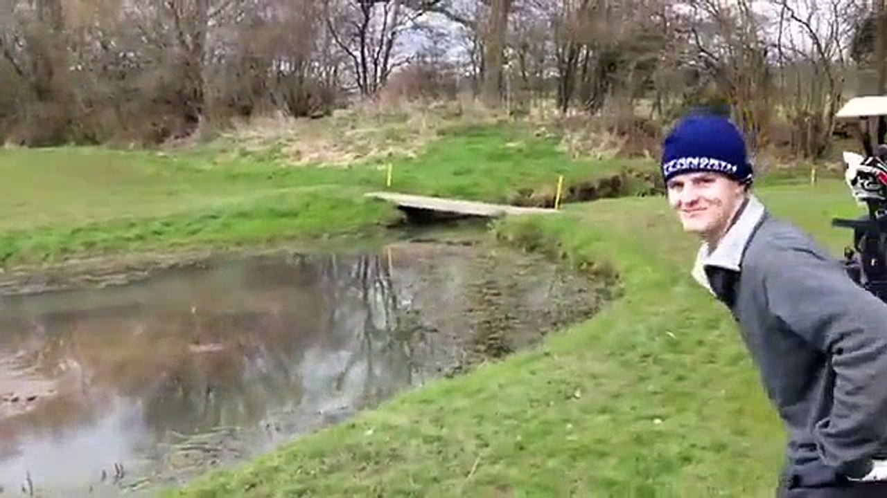 Funny Man Sinking In The Soft Muddy Ground