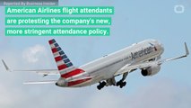 American Airlines Flight Attendants Protest New Punitive Policy