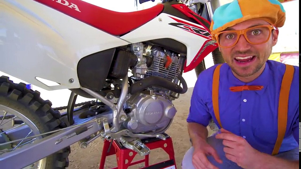 Blippi Rides a Motorcycle - Dirt Bikes for Children