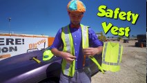 Crush a Car with a Blippi Excavator - Learn English Spelling for Toddlers