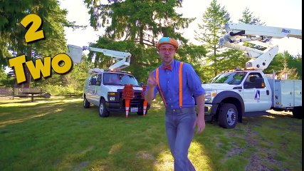 Blippi Goes Up in a Bucket Truck - Educational Machines for Kids