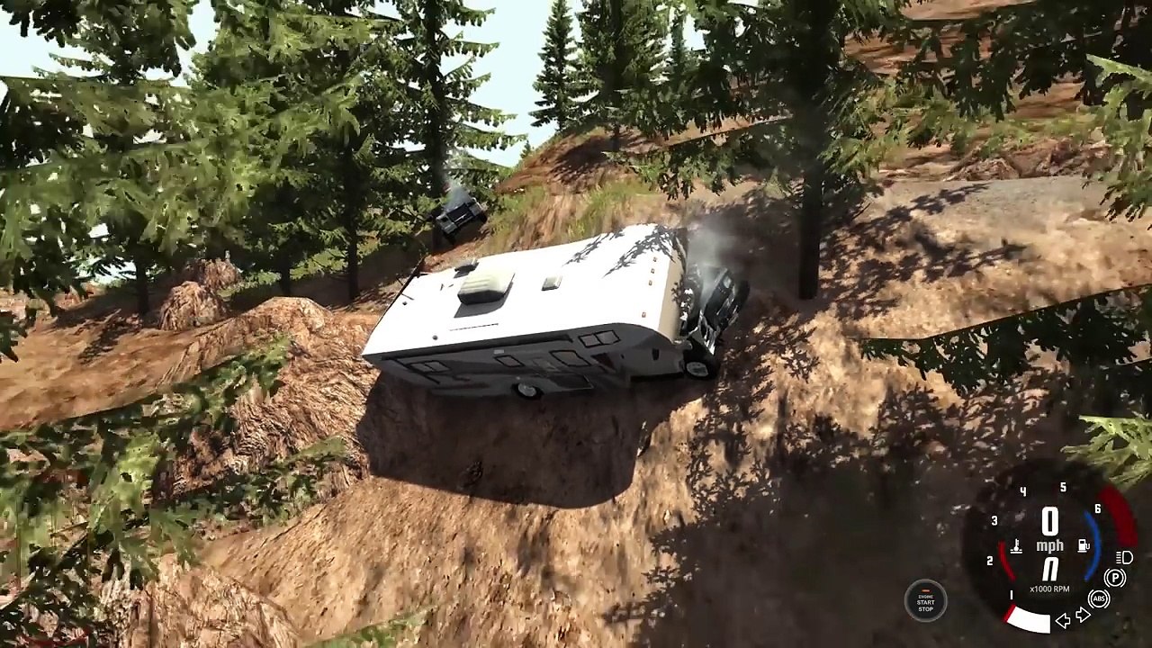 SNOW MOUNTAIN POLICE CHASES & CRASHES! - BeamNG Gameplay & Crashes - Cop Escape