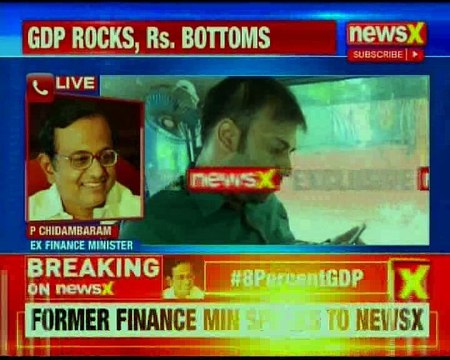P Chidambaram speaks to NewsX, reacting to the 8.2% GDP growth of the economy