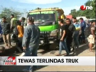 Pengendara Motor Tewas Terlidas Truk Bermuatan Pasir