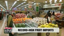 S. Korea recorded all-time high fruit imports in 2017
