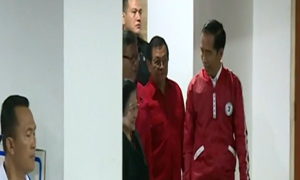 Jokowi dan Ma’ruf Amin Hadiri Rakornas PDI-P