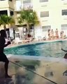 Dude Slide Kicked Chicks In A Pool