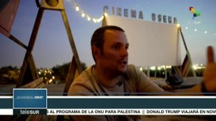 Vecinos de barrio madrileño instalan cine de verano desde hace 4 años