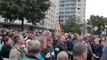 Demonstrators Holding German Flags Gather in Chemnitz
