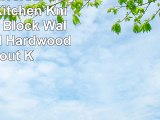 21 Slot Universal Solid Wood Kitchen Knife Storage Block Walnut Stained Hardwood Without
