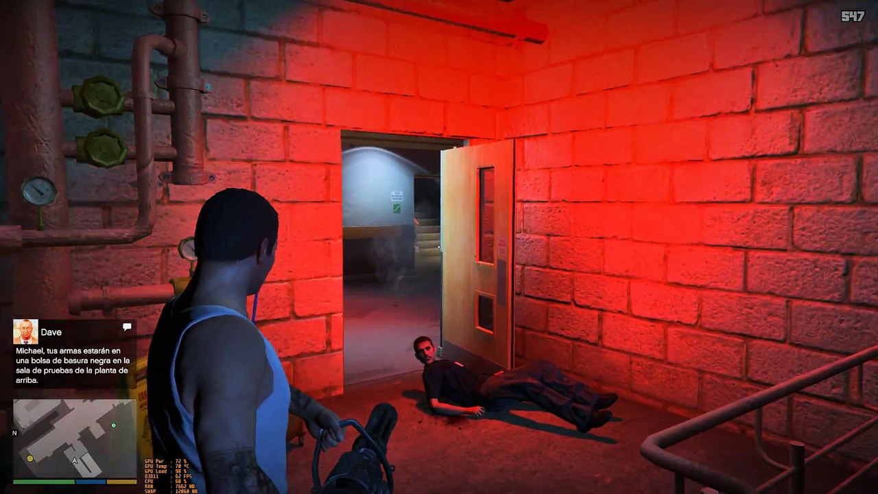 GTA V - 'Dead Man Walking' walkthrough but enemies have miniguns