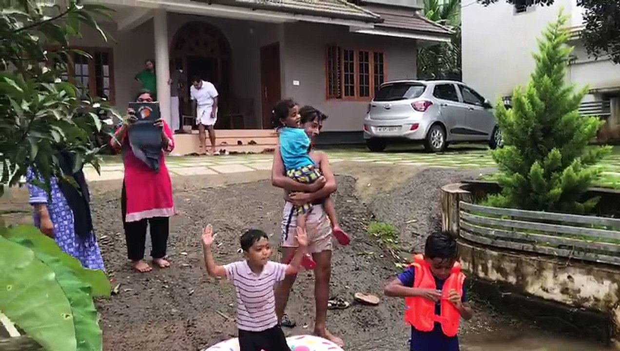 Kerala rich and the best god bless - family living with the flood