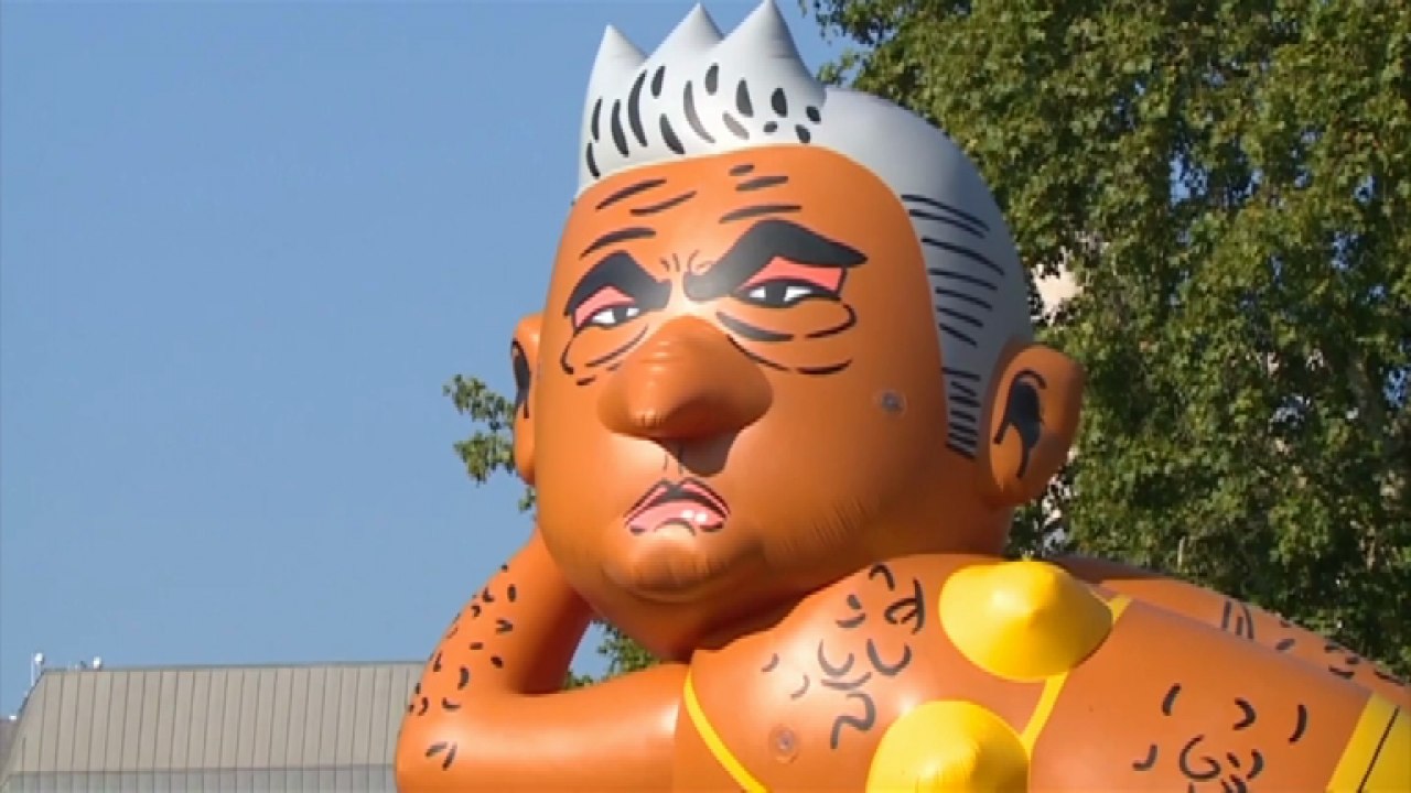 Protesters Fly Giant Balloon Of London Mayor Sadiq Khan
