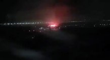 النار تشتعل في طائرة ركاب روسية أثناء هبوطها