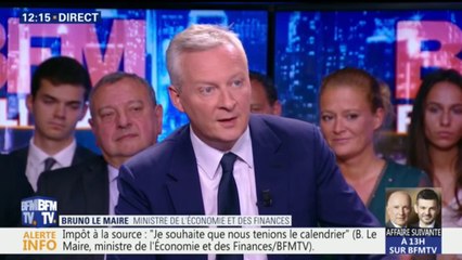 "Le prélèvement à la source est une bonne mesure" déclare Le Maire