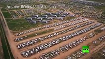 تصوير جوي من قاعدة القوات الجوية الأمريكية يظهر إحدى أكبر مقابر الطائرات الحربية