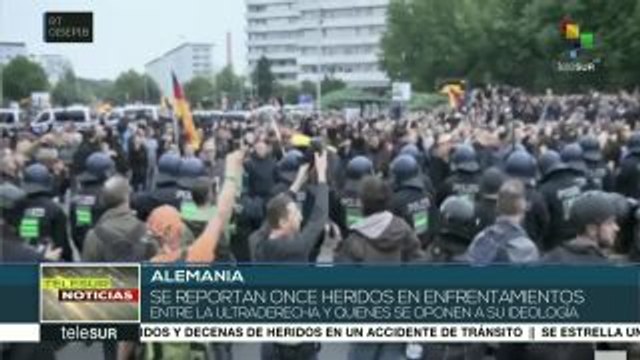 Reportan 11 heridos tras enfrentamientos en Chemnitz