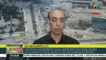 Siria desmiente ataque a la base aérea militar de Al-Mazzeh