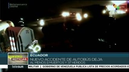 Download Video: 11 muertos y 37 heridos deja accidente de autobús en Ecuador