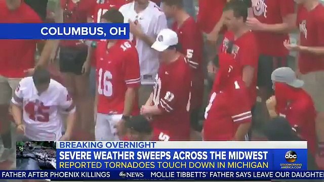 Etats-Unis : Regardez les images effrayantes de cette tornade qui a touché le Michigan ce week-end