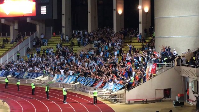 Les supporters marseillais déjà en place dans leur parcage