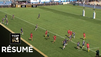 TOP 14 – Résumé Agen-Perpignan : 25-23 – J2 – Saison 2018/2019