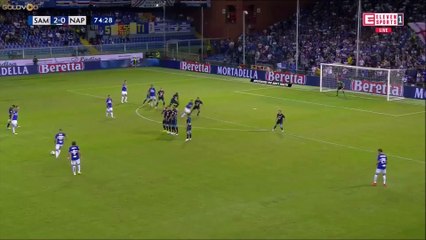 Fabio Quagliarella Brilliant Backheel Goal - Sampdoria 3-0 Napoli