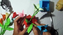 DIY pots | how to make a origami pots flower tutorial | comment faire un tutoriel de fleurs en pots d'origami
