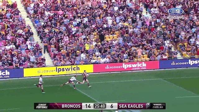 NRL Highlights: Brisbane Broncos v Manly Sea Eagles - Round 25