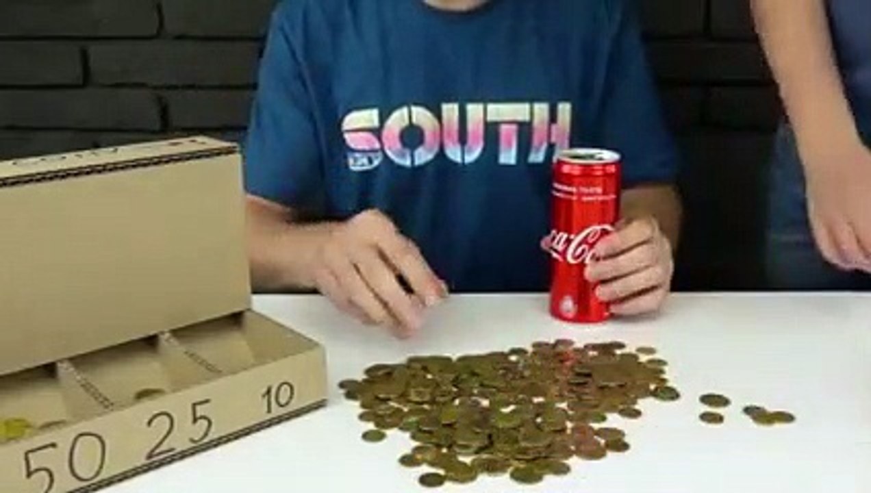 DIY Automatic Coin Sorting Machine from Cardboard v2.0