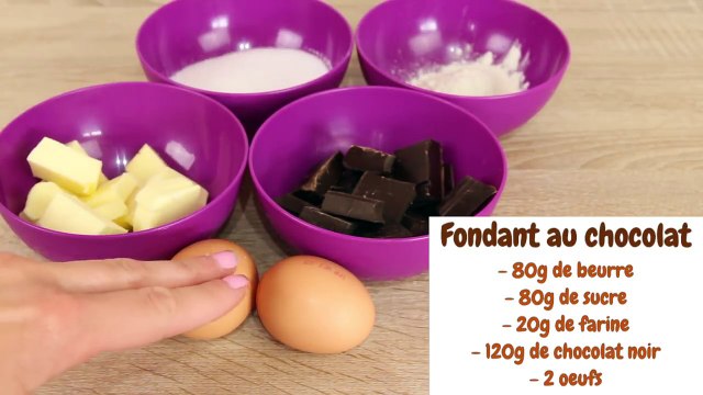 RECETTE FONDANT AU CHOCOLAT COEUR COULANT - RAPIDE ET FACILE