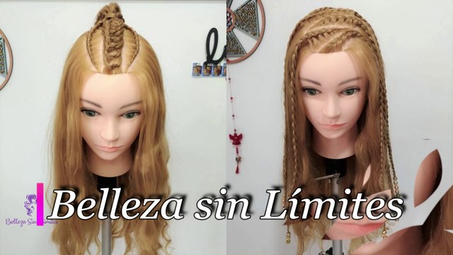 Trenzas con Aros de Cabello y Trenzas Triangulares con Rizos by Belleza sin Limites