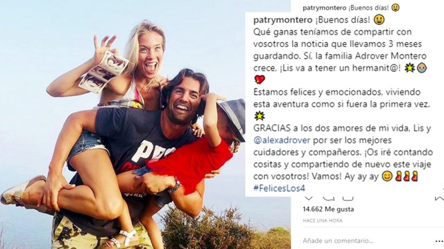 Patricia Montero y Álex Adrover están esperando su segundo hijo