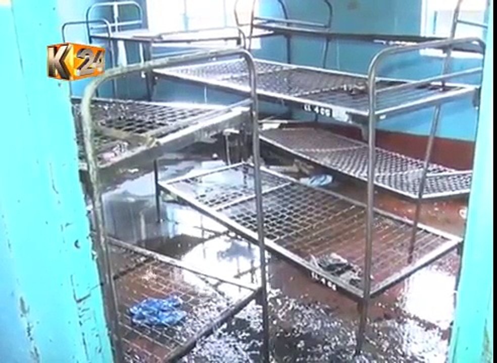 A dormitory at Jomo Kenyatta Girls in Nakuru goes up in flames