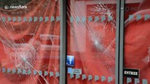 Butchery near Paris vandalised by animal rights activists amid spate of incidents