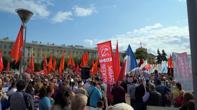 Митинги против пенсионной реформы Санкт Петербург 02 09 2018