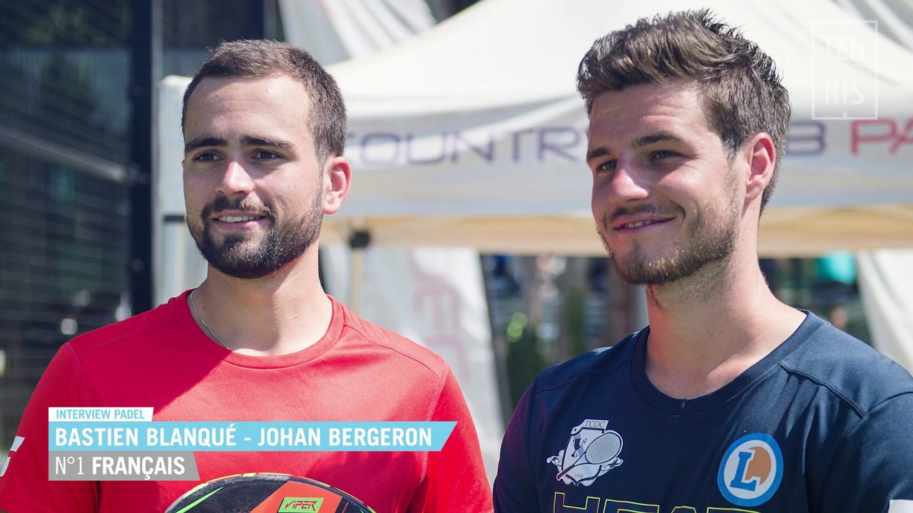 Padel : l'interview de Johan Bergeron et Bastien Blanqué, champions de  France de padel 2017