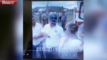 Samsun'da sağlık görevlilerine saldırı kamerada