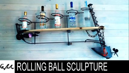 Extreme rolling ball sculpture for bar