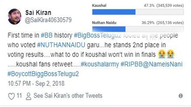 Bigg Boss Season 2 Telugu : Kaushal Army Tweets To Bigg Boss