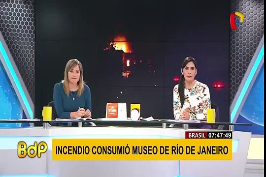 Brasil: gran incendio consume museo de Río de Janeiro