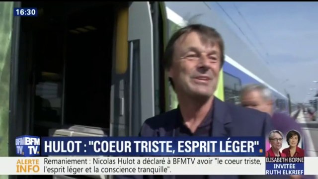Cœur triste, esprit léger et conscience tranquille , les premiers mots de Nicolas Hulot depuis sa démission