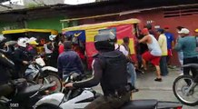Manifestaciones de dueños de tricimotos al sur de Guayaquil
