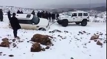 Jeep pulls Range Rover out