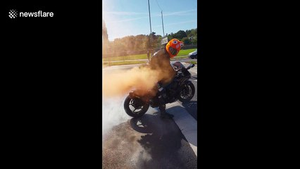 Swedish motorcyclist redefines 'hi-vis'